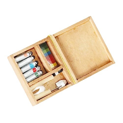 Milisten 1 Stück Packung Mini Pigment Box Mini-Dekoration Mini-Modell aus Holz Mini-Tischdekoration Holzzubehör Milisten 1 Stück Packung Mini Pigment Box Mini-Dekoration Mini-Modell aus Holz Mini-Tischdekoration Holzzubehör von Milisten