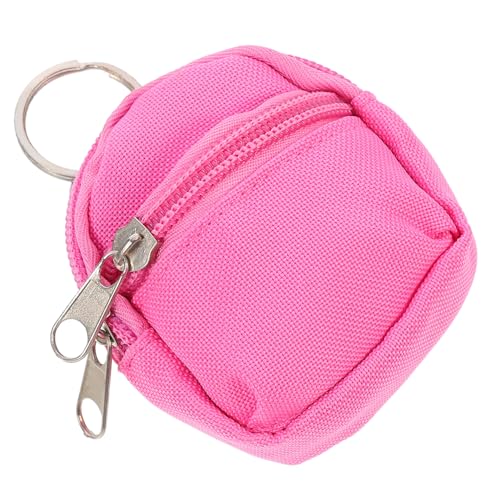 Milisten 1 Stück Puppenhaus-Schultasche Kleiner Rucksack Schule Miniatur puppenstubenzubehör mini schultüte Mini-Hausschultasche aus Stoff puppenhaus Bleistift Segeltuch Rosa von Milisten