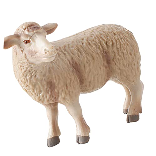 Milisten Simuliertes Schafmodell für Kinder Realistische Schaffigur Dekoration Pädagogisches Spielzeug Merino Stil Kreatives Schafornament von Milisten