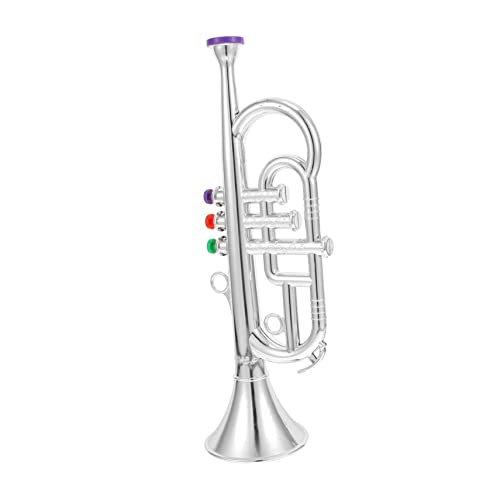 Milisten 1 Stück Simulierte Trompete mit DREI Tönen Spielzeugtrompete für Trompete Spielzeuginstrument aus kleine Plastiktrompete Kleine Trompete für Abs Silber Milisten 1 Stück Simulierte Trompete mit DREI Tönen Spielzeugtrompete für Trompete Spielzeuginstrument aus kleine Plastiktrompete Kleine Trompete für Abs Silber von Milisten