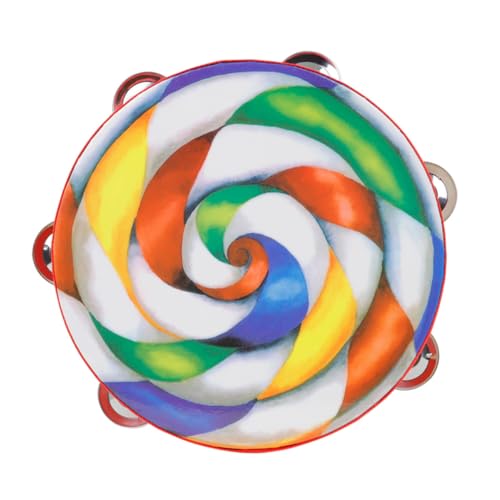 Milisten 1 Stück Tambourin aus Bunte Handtrommel für Musikinstrument Musikverständnis und Kreativität für Musikunterricht und Spielzeiten Milisten 1 Stück Tambourin aus Bunte Handtrommel für Musikinstrument Musikverständnis und Kreativität für Musikunterricht und Spielzeiten von Milisten