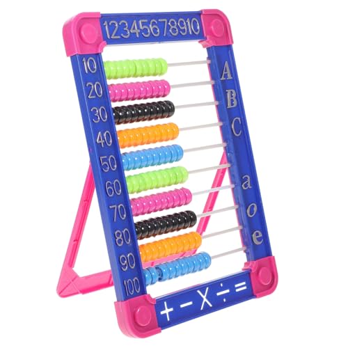Milisten Kunststoff Abacus Spielzeug für Kinder Pädagogisches Zählwerkzeug mit Sockel für Kindergarten Mathematische Lernhilfe in Leuchtenden Farben von Milisten