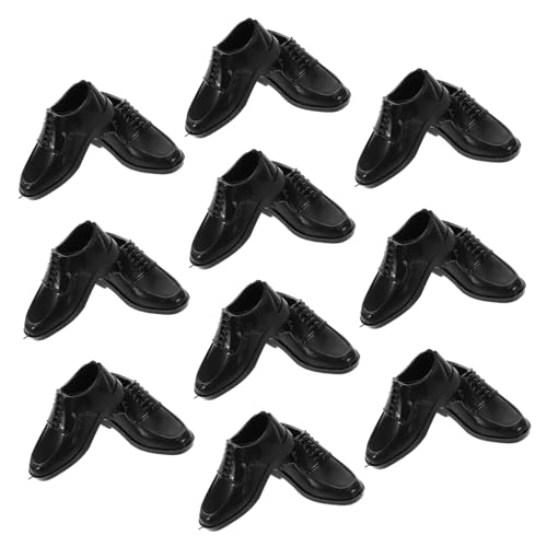 Milisten 10 Paar Schuhe Puppenschuhe Puppenhaus Mikro Landschaftsdekorationen Winzige Mini Schuhe Puppen Miniatur Schuhe Miniatur Herrenschuhe Puppen Miniatur Schuhe von Milisten