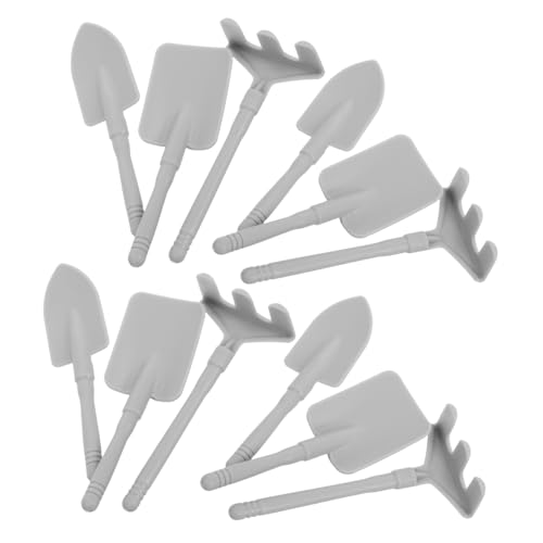 Milisten 10 Satz Satz Modell Eines Gartengeräts Rechen Strand Werkzeug Kind Spielzeugschaufel Schaufel Stütze Sandschaufel -gartengeräte Gartenschaufel Garten Grey Plastik von Milisten