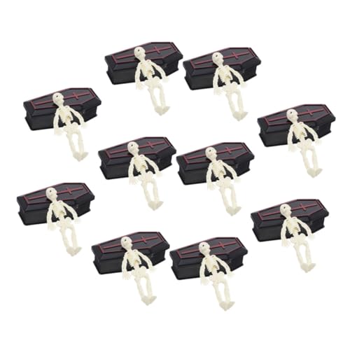 Milisten 10 Sets Halloween Mini Sargboxen Sarg Mit Dekoration – Plastik Sarg Leckerli Boxen Streich Requisiten Für Party Halloween Milisten 10 Sets Halloween Mini Sargboxen Sarg Mit Dekoration – Plastik Sarg Leckerli Boxen Streich Requisiten Für Party Halloween von Milisten