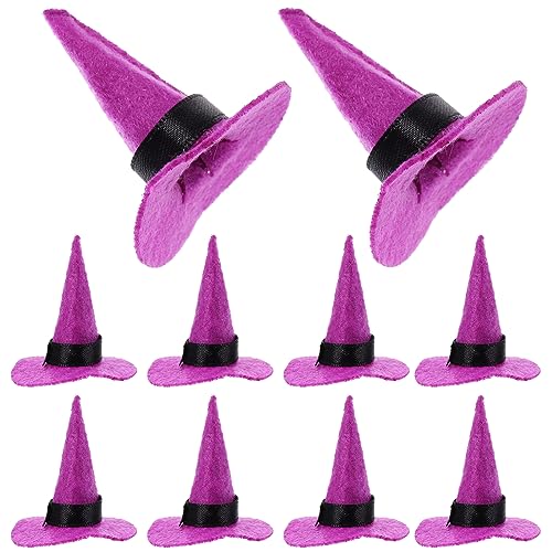Milisten 10 Stk. Elfenhut Halloween-Filzhut für Miniatur zerzaust winzig Party klein Filzstoff Violett Milisten 10 Stk. Elfenhut Halloween-Filzhut für Miniatur zerzaust winzig Party klein Filzstoff Violett von Milisten