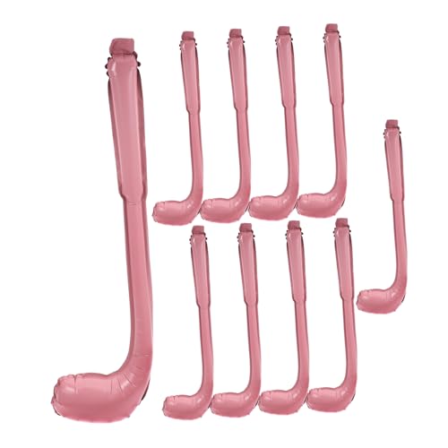 Milisten 10 Stück Aufblasbarer Schläger Rot Und Riesiger Aufblasbarer Golfschläger Handstab Ballon Dekorationen Stäbe Aufblasbarer Stab Jubelstab Rosa Aluminiumfolie von Milisten