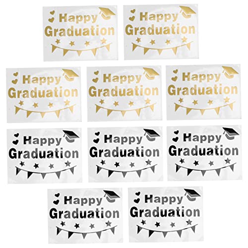 Milisten 10 Stück Ballon-Aufkleber- wandverkleidung Wand polsterung Abschluss Party Decoration die Schule de Graduierungs-Ballon-Aufkleber Party-Ballon-Aufkleber Party-Aufkleber PVC von Milisten