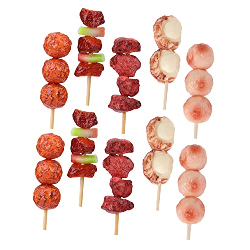 Milisten 10 Stück Barbecue -Spießspielzeuge Restaurant-Food-Modell Grillgut-Requisite Grill-Spielessen Küche Food-Modell Grill-Spielspielzeug Stellen Grillspielzeug vor PVC Milisten 10 Stück Barbecue -Spießspielzeuge Restaurant-Food-Modell Grillgut-Requisite Grill-Spielessen Küche Food-Modell Grill-Spielspielzeug Stellen Grillspielzeug vor PVC von Milisten