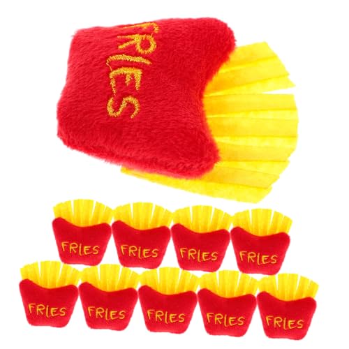 Milisten 10 Stück Bratkostüm Hundespielzeug Ketchup-Hut Pommes-Frites-Hut Haustierhut Lebensmittelkissen Pommes-Frites-kostüm Für Erwachsene Pommes Kostüm Für Erwachsene Plüsch von Milisten