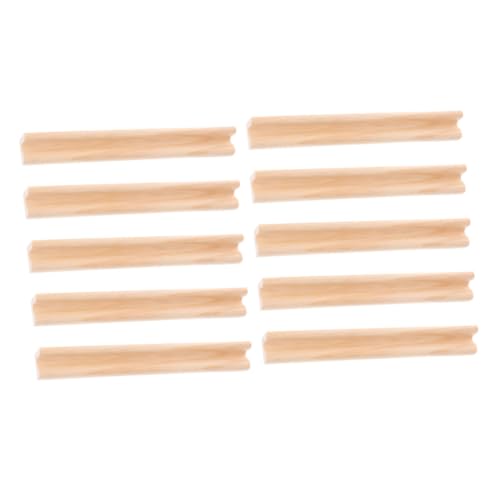 Milisten 10 Stück Buchstabenverzierungen Aus Holz Tablett DIY-versorgung Domino-Halter Präsentationshalter Aus Holz DIY Zubehör Spielkarten Stehen Holzständer Hölzern Beige von Milisten