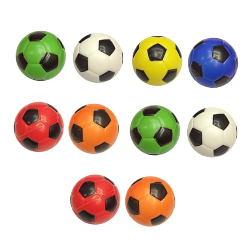 Milisten 10 Stück Bunte Schaumstoff Fußball Stressbälle Weiche PU Squeeze Toys zur Dekompression Handliche Spielbälle für Drinnen und Bewegungsreiche Spiele Farblich Zufällige Farbe von Milisten