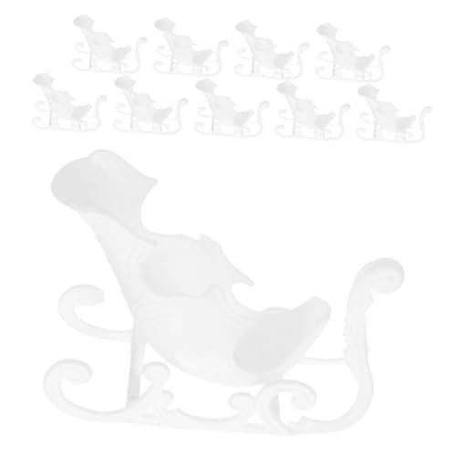 Milisten 10 Stück Christbaumschmuck weihnachtsschlittenverzierungen geformt Puppenstubenschlitten Weihnachtsanhänger Weihnachten hängender Schlitten Tischzentrum Plastik Weiß Milisten 10 Stück Christbaumschmuck weihnachtsschlittenverzierungen geformt Puppenstubenschlitten Weihnachtsanhänger Weihnachten hängender Schlitten Tischzentrum Plastik Weiß von Milisten