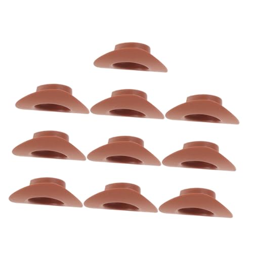Milisten 10 Stück Cowboyhutspielzeug Hüte Hut mit Oberteil Cowgirl-Hut für Puppen Miniaturhut Mini-Cowboy Puppe Cowboyhut Plastikpuppenhut Hutminiatur Mini-Hut Brown Milisten 10 Stück Cowboyhutspielzeug Hüte Hut mit Oberteil Cowgirl-Hut für Puppen Miniaturhut Mini-Cowboy Puppe Cowboyhut Plastikpuppenhut Hutminiatur Mini-Hut Brown von Milisten