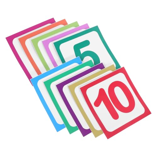 Milisten 10 Stück Digital Game Floor -Aufkleber Abnehmbare Zahlenspiel-gitteraufkleber Spiel Wandtattoos Bunte Aufkleber Spiel Wallpaper Spiele des Klassenzimmers Aufkleber Spiele PVC von Milisten