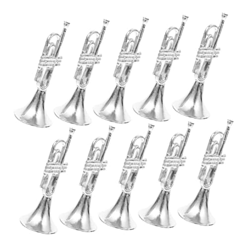 Milisten 10 Stück Direkte Silberdekoration Puppe Instrument Miniatur Kind Lebensechte Trompete aus Kunststoff Trompetenmodell aus Kunststoff Trompetenverzierung Mini -Trompete Plastik Milisten 10 Stück Direkte Silberdekoration Puppe Instrument Miniatur Kind Lebensechte Trompete aus Kunststoff Trompetenmodell aus Kunststoff Trompetenverzierung Mini -Trompete Plastik von Milisten