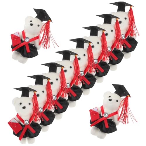 Milisten 10 Stück Dr. Bärenpuppe kuschelbären Little Bear studienabschluss Abschlussbärchen Blumenstrauß spieluhr bär Bärenpuppen selber Machen Cartoon-Bär-Puppe Schaum von Milisten