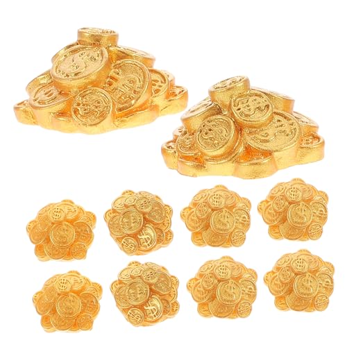 Milisten 10 Stück Goldmünzstapel -Ornamente Deko Partymünzen Miniaturgeld Miniatur-tierfiguren Schatzbelohnungsmünze Mini -lebensmittelspielzeug Mini- Harz Golden Milisten 10 Stück Goldmünzstapel -Ornamente Deko Partymünzen Miniaturgeld Miniatur-tierfiguren Schatzbelohnungsmünze Mini -lebensmittelspielzeug Mini- Harz Golden von Milisten