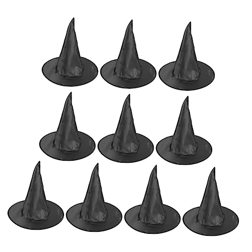 Milisten 10 Stück Halloween Hexenhüte aus Schwarzem Kostümzubehör für Halloween Partys Fotorequisiten und Hexen Themenfeiern von Milisten