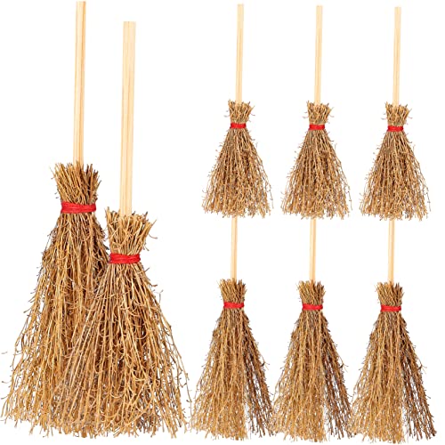 Milisten 10 Stück Handgefertigter Mini-Besen Stroh beängstigend kleine Hexenbesen winzig sauber fegen Halloween Deko Outdoor basteln dekorative Besenstiele Miniaturhauszubehör Buche Braun Milisten 10 Stück Handgefertigter Mini-Besen Stroh beängstigend kleine Hexenbesen winzig sauber fegen Halloween Deko Outdoor basteln dekorative Besenstiele Miniaturhauszubehör Buche Braun von Milisten