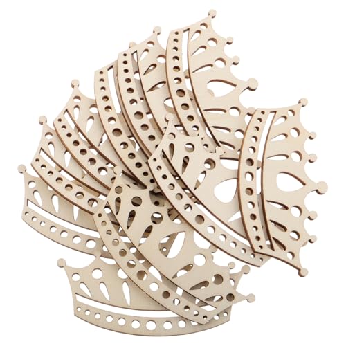 Milisten 10 Stück Handgefertigtes Bildungsspielzeug Holzkronenausschnitte Handwerk Basteln für Jungen Handwerksbedarf Haushaltshandwerk Holzspielzeugschmuck hölzern Beige Milisten 10 Stück Handgefertigtes Bildungsspielzeug Holzkronenausschnitte Handwerk Basteln für Jungen Handwerksbedarf Haushaltshandwerk Holzspielzeugschmuck hölzern Beige von Milisten