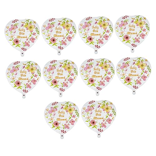 Milisten 10 Stück Herzfolienballons für Muttertag Aluminiumfolie Luftballons für Partys und Festliche Anlässe Luft und Heliumfüllbar Perfektes Deko Accessoire für Besondere von Milisten