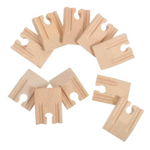 Milisten 10 Stück Hölzerne Zugspurzubehör Mit Spuren Die Spielzeugeisenbahn Holzstrecke Aus Holz Dekoratives Gleismodell Holzspielzeug Hölzerne Eisenbahnstrecke von Milisten