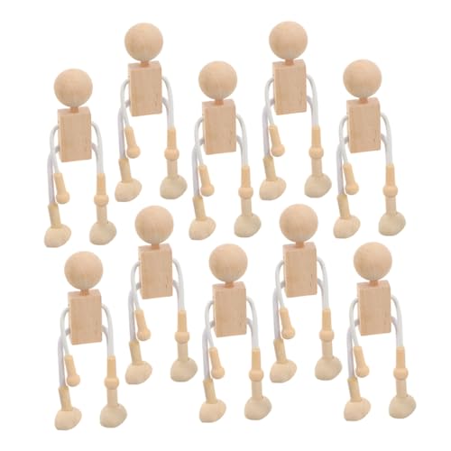 Milisten 10 Stück Holz -Cartoon - Roboter DIY - für Kleinkinder Steckpuppen mit Tassen Menschen Figuren Schaufensterpuppe zeichnen Grüne Puppenspielzeug aus Holz Milisten 10 Stück Holz -Cartoon - Roboter DIY - für Kleinkinder Steckpuppen mit Tassen Menschen Figuren Schaufensterpuppe zeichnen Grüne Puppenspielzeug aus Holz von Milisten