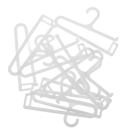 Milisten 10 Stück Kleiderbügel für Puppen Teiliges aus Kunststoff für Aufbewahrung von Puppenbekleidung und Accessoires Stilvoller Kleiderständer für Bjd und Baumwollpuppen für Ordentliche von Milisten