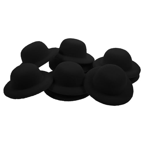 Milisten 10 Stück Kleines Strohhutspielzeug Miniatur Kleine Schiebermütze Für Puppe Dekorationen Party Mini-Hut Gewebte Winziger Fedora-Hut Rustikal Mini-hüte Black Eva Milisten 10 Stück Kleines Strohhutspielzeug Miniatur Kleine Schiebermütze Für Puppe Dekorationen Party Mini-Hut Gewebte Winziger Fedora-Hut Rustikal Mini-hüte Black Eva von Milisten