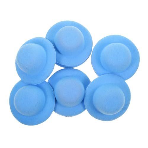 Milisten 10 Stück Kleines Strohhutspielzeug Puppe Stoff Kind Miniatur Minihut zum Basteln DIY-Hüte basteln Party-Accessoires Hut zubehör selber Machen Hut- Flanell Blue von Milisten