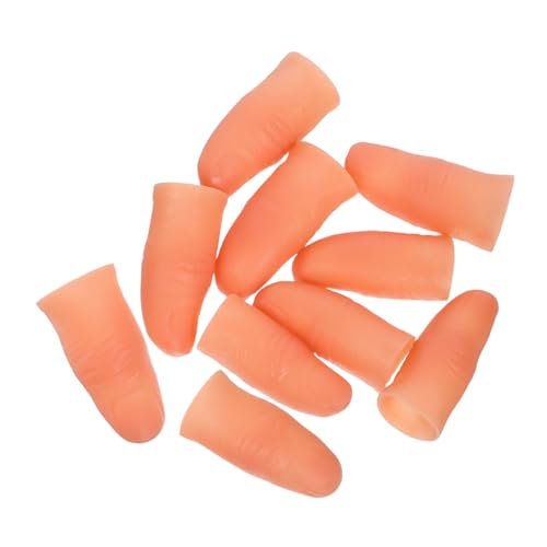 Milisten 10 Stück Magische Fingertricks Täuschend Echte Finger für Bühnenaufführungen aus Kunststoff mit Echten Fingernägeln Standard Groß für Partys und Zaubertricks Milisten 10 Stück Magische Fingertricks Täuschend Echte Finger für Bühnenaufführungen aus Kunststoff mit Echten Fingernägeln Standard Groß für Partys und Zaubertricks von Milisten