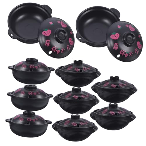 Milisten 10 Stück Mini Auflauf Zum Kochen Von Suppe DIY Puppe Kleiner Topf Metall Mini Kochgeschirr Mini Kocher Dekorative Simulationspfannen Spiel Simulationspfannen von Milisten