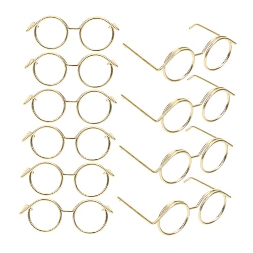 Milisten 10 Stück Mini-Brillenspielzeug Puppenzubehör Brillen zum Anziehen der Puppe Basteln Sie eine Brille zum Dekorieren entzückende Mini-Brille Metall Golden Milisten 10 Stück Mini-Brillenspielzeug Puppenzubehör Brillen zum Anziehen der Puppe Basteln Sie eine Brille zum Dekorieren entzückende Mini-Brille Metall Golden von Milisten