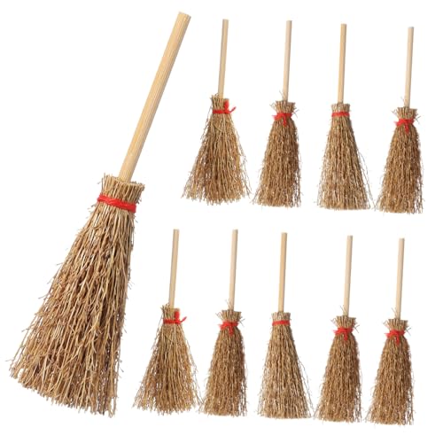 Milisten 10stücke Pack Mini-Besen Hängende Kostümrequisiten Halloween-Dekoration Spielzeug Mit Rotem Seil Strohfarbene Besen Zauberer-zubehör Für Partys Kleine Milisten 10stücke Pack Mini-Besen Hängende Kostümrequisiten Halloween-Dekoration Spielzeug Mit Rotem Seil Strohfarbene Besen Zauberer-zubehör Für Partys Kleine von Milisten