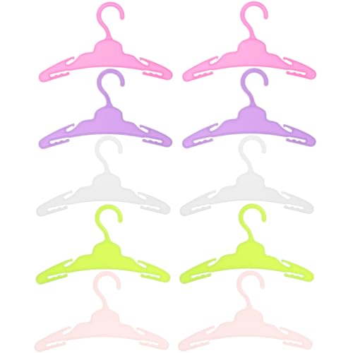 Milisten 10 Stück Mini Kleiderbügel für Puppen Teiliges Puppenzubehör für Mini Häuser Robust und Einfach zu Handhaben für Organisation von Puppenkleidung von Milisten