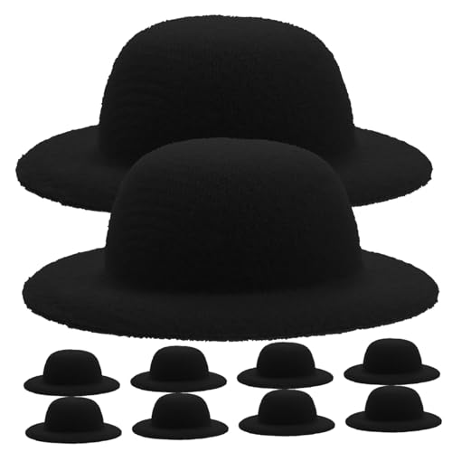 Milisten 10 Stück Mini-Strohhut winziger Fedora-Hut kleine Filzhüte Fee rustikal Mini-Hut Miniatur Mini-Imitationshüte kleine hüte Puppenmütze selber Machen Hut- Flanell Black Milisten 10 Stück Mini-Strohhut winziger Fedora-Hut kleine Filzhüte Fee rustikal Mini-Hut Miniatur Mini-Imitationshüte kleine hüte Puppenmütze selber Machen Hut- Flanell Black von Milisten