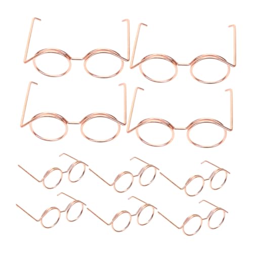 Milisten 10 Stück Mini-brillenspielzeug Mini-puppenbrillen-Requisiten Mini-gläser Zum Basteln Umrandete Puppenbrille Entzückende Mini-Brille Puppenbrille Schwarz Metall von Milisten