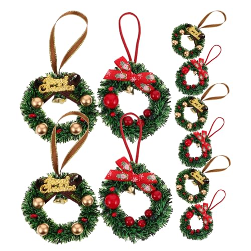 Milisten 10 Stück Miniatur Weihnachtskränze Künstliche Weihnachtsgirlanden mit Schleifen Für Puppenhaus und Kamin Deko Kreative Mini Weihnachtsdekoration Milisten 10 Stück Miniatur Weihnachtskränze Künstliche Weihnachtsgirlanden mit Schleifen Für Puppenhaus und Kamin Deko Kreative Mini Weihnachtsdekoration von Milisten