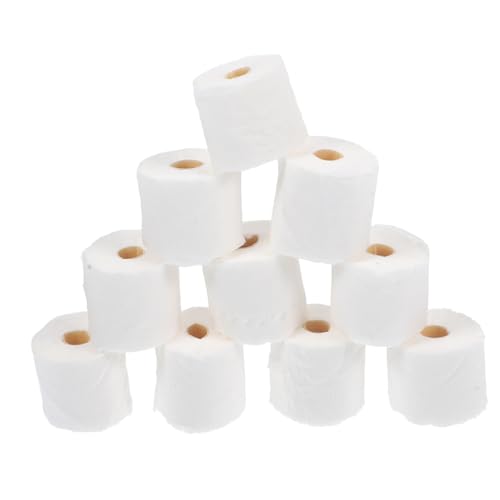 Milisten 10 Stück Miniatur-modellröhrenpapier Bad Miniaturen Puppe Toilettenpapier Miniatur-zubehör Miniaturornament Miniaturmodell Rosa Plastik von Milisten