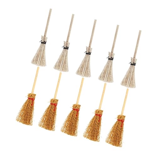 Milisten 10 Stück Miniaturbesen Set Teilig für Puppenhaus Braune und Weiße Besen Dekoration für Miniaturlandschaften Halloween Accessoires Puppenhaus Zubehör Milisten 10 Stück Miniaturbesen Set Teilig für Puppenhaus Braune und Weiße Besen Dekoration für Miniaturlandschaften Halloween Accessoires Puppenhaus Zubehör von Milisten