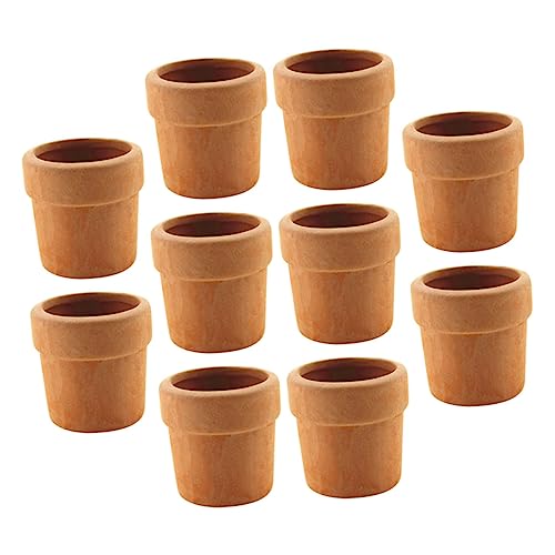 Milisten 10 Stück Miniaturspielzeugmodell Weiß Mini-töpfe Puppe Eingetopft Pflanzendekorationen Mini-blumentopffigur Winzig Blumentöpfe Statuen Künstlich Keramik von Milisten