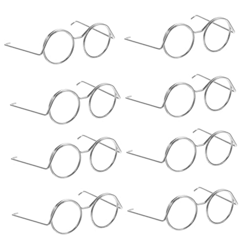 Milisten 10 Stück Minipuppenbrille Puppenkleidung austauschbares Miniatur-Brillengestell Basteln Sie kleine Gläser Puppe ohne Linsenrahmen Mini-Brillengestell Eisen Silver von Milisten