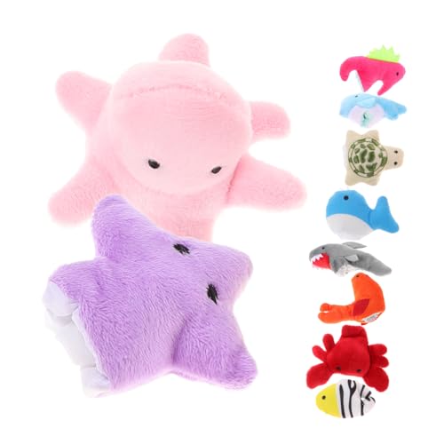 Milisten 10 Stück Plüsch Fingerpuppen Handfingerpuppe Eltern Tier Fingerpuppe Eltern Spiel Handpuppen Pp Baumwolle von Milisten