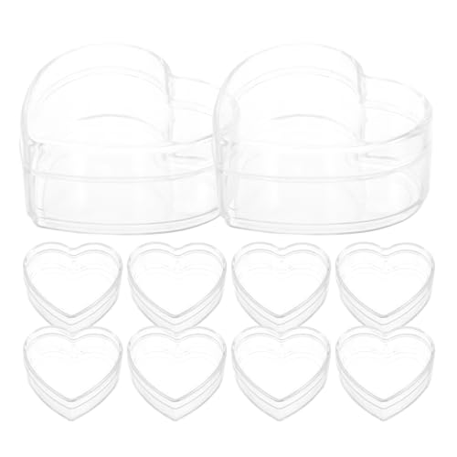 Milisten 10 Stück Pralinenschachtel in Herzform Kisten Behandeln Klare Leckerli-boxen Weihnachtliche Bonbonschachteln Süßigkeitenbehälter Zum Valentinstag Keksdosen Transparent Plastik von Milisten