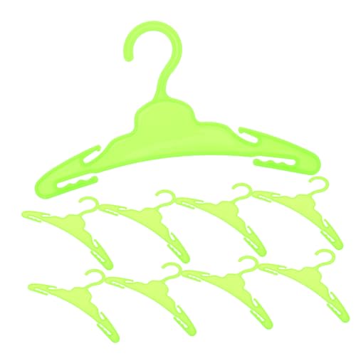 Milisten 10 Stück Puppenaufhänger kleine Kleiderbügel aufhängen kleine Kleiderbügel Ornamente Puppenkleiderhalter Mädchen Puppenkleiderbügel Mini-Hausaufhänger Green von Milisten