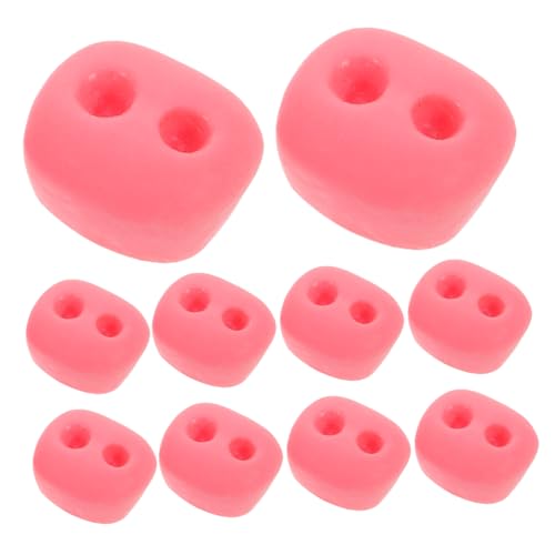 Milisten 10 Stück Puppenschweinehörer -zubehör Simulationstierpuppe Miniatursachen Minispielzeug Für Mädchen Bühnenrequisiten Mädchenpuppenspielzeug Kniffliges Rosy Plastik von Milisten