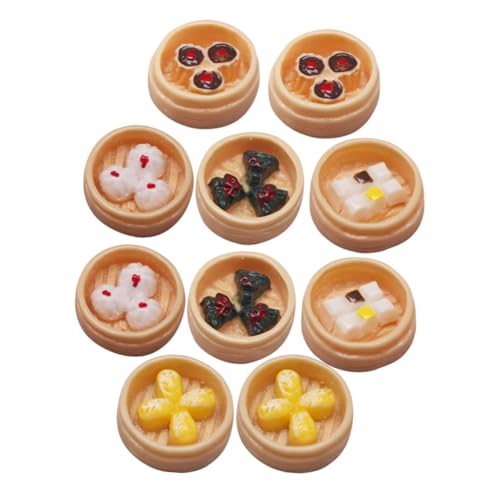Milisten 10stücke Miniatur Spielzeug Nachbildung Von Dampfgerichten Für Puppenhäuser Und Rollenspiele Für Miniaturküchen Und Foto-Requisiten von Milisten