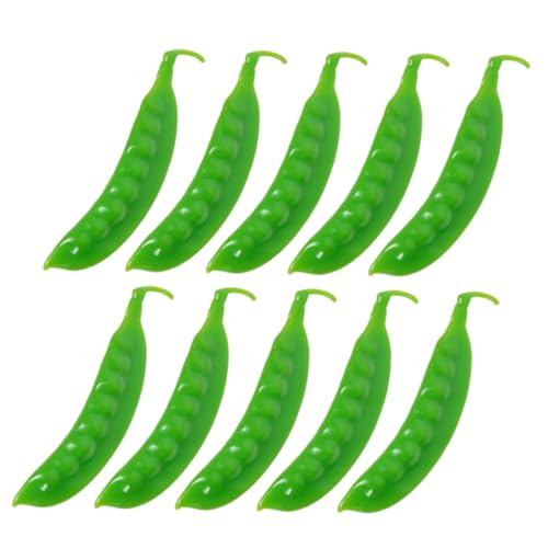 Milisten 10 Stück Simuliertes Schneeerbsenmodell Kaiserschoten Zuckerschoten Kleine Erbsenschote Künstliche Grüne Ornamente Erbsensamen Green PVC Milisten 10 Stück Simuliertes Schneeerbsenmodell Kaiserschoten Zuckerschoten Kleine Erbsenschote Künstliche Grüne Ornamente Erbsensamen Green PVC von Milisten