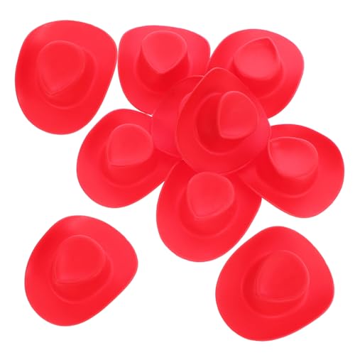 Milisten 10 Stück Spielzeughut Hüte Puppe Süßer Cowboyhut Kinderparty Kleiner Hut Minihut Plastikhut Miniaturhut Plastikhut Winziger Hut Mini Miniaturhut DIY Zubehör Hut von Milisten